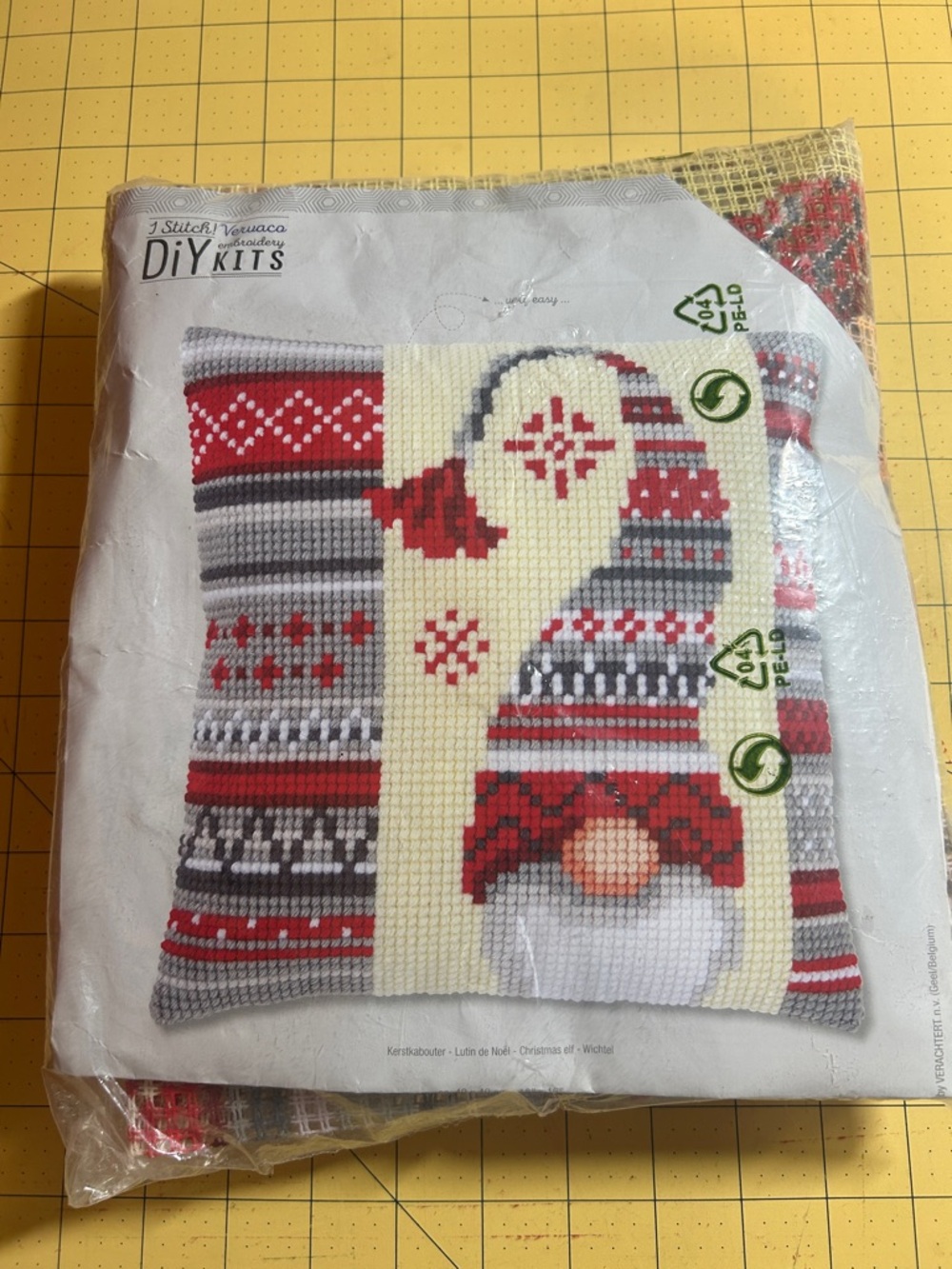 Christmas Gnome Needlepoint Pillow Cover